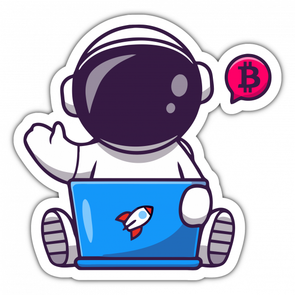 Full Set of 8 Bitcoin Astronaut Stickers - Image 3