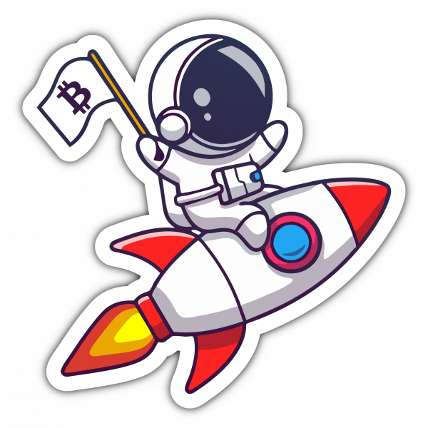 Full Set of 8 Bitcoin Astronaut Stickers - Image 4