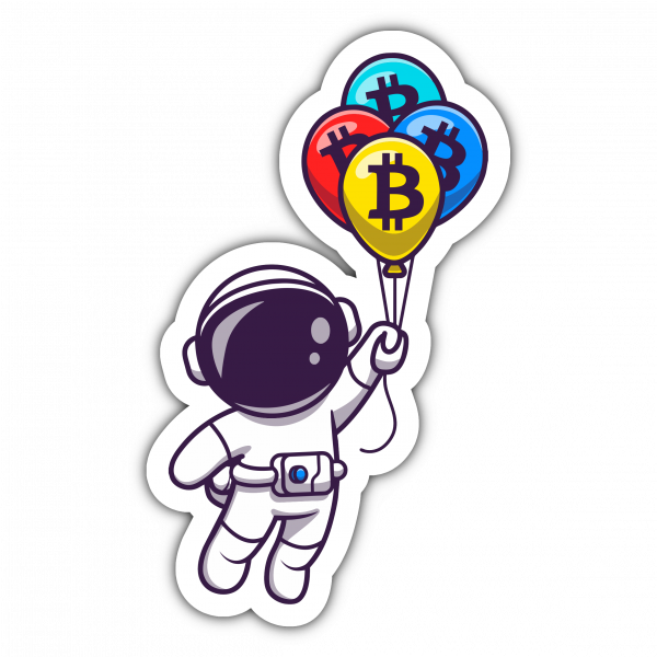 Full Set of 8 Bitcoin Astronaut Stickers - Image 6