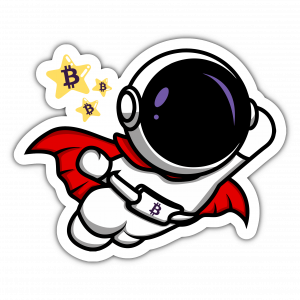 Bitcoin Super Astronaut Sticker (60mm)