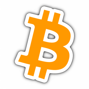 Bitcoin "B" Cutout Style Sticker (70mm)