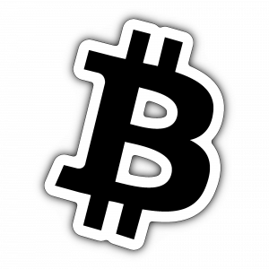 Bitcoin "B" Cutout Style Sticker (60mm)