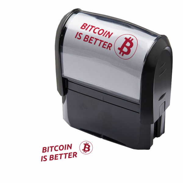 BITCOIN IS BETTER Stamp (Red or Black) - Image 2