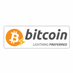 BITCOIN LIGHTNING PREFERRED Sticker (170x57mm)
