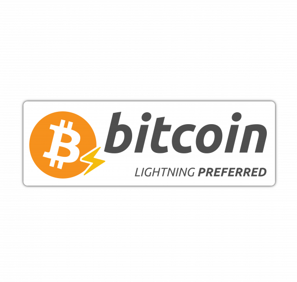 BITCOIN LIGHTNING PREFERRED Sticker (170x57mm)