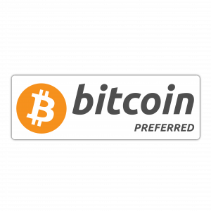 BITCOIN PREFERRED Sticker (170x57mm)
