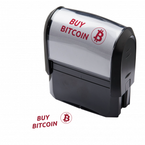 BUY BITCOIN Stamp (Red or Black)
