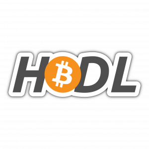 "HODL" Cutout Style Sticker (100x33mm)