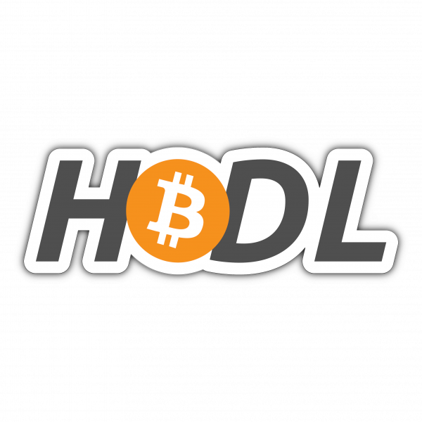 "HODL" Cutout Style Sticker (100x33mm)
