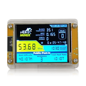 Acrylic Large Format NerdMiner - 2.8" Screen with Pool Monitor
