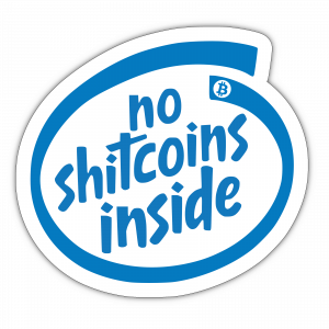 NO SHITCOINS INSIDE Sticker (60mm)