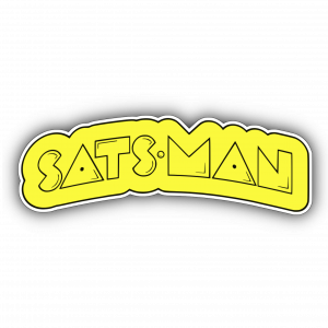 "Sats-Man" Sticker (100x33mm)