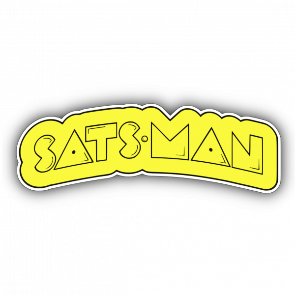 "Sats-Man" Sticker (100x33mm)