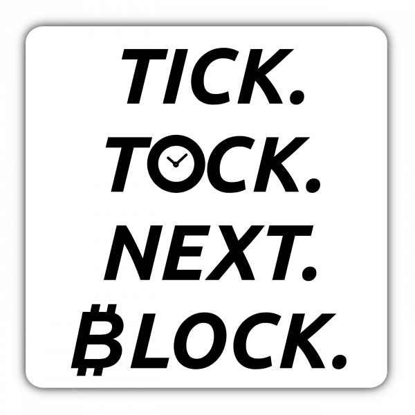 TICK TOCK NEXT BLOCK Sticker (60x60mm)