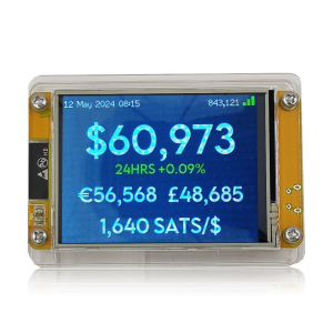 Acrylic Bitcoin Price Ticker - 2.8" Screen
